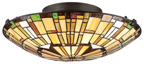 Quoizel QZ-REED-F-VB - Plafonieră Tiffany REED, 2x E27/60W/230V, Ø 42 cm
