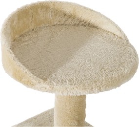 PawHut Ansamblu de Joacă Multinivel pentru Pisici cu Stâlp Zgâriat Sisal 50x50x100cm | Aosom Romania
