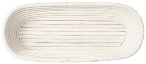 HOME ELEMENTS Coș oval cu inserție din țesătură,35 x 14 cm x 7,5 cm