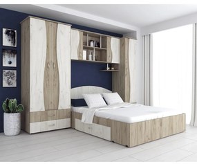 Dormitor Tineret cu D2, 262x51x200cm, K002/K001