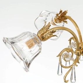 Candelabru cristal design lux LA BOHEME D-60cm 4L gold plated
