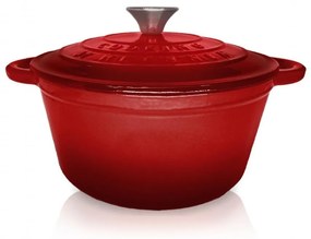 Cratiță din fontă emailată cu capac 22x9.5 cm, 2.9L – Cooking by Heinner, Colecția Red Line HR-KN-C29, păstrează aromele, design elegant