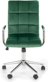 Scaun birou GONZO 4, verde, stofa catifelata, 60x53x93/105 cm