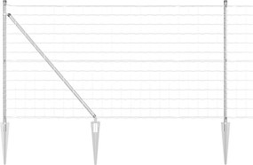 vidaXL Gard cu Stâlp Argintiu 1 x 25 m Oțel