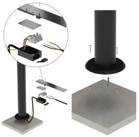 Lampă LED de exterior NIKA LED/12,5W/230V IP44 50 cm