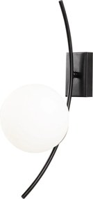 Aplica HILAL 3821, negru/alb, metal/sticla, 12x25x44 cm