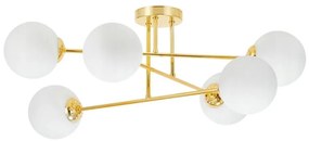 Lustră pe tijă 6xE27/35W/230V d. 80 cm auriu