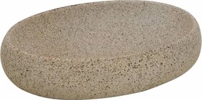 vidaXL Lavoar de blat, nisipiu, 59x40x15 cm, ceramică, oval