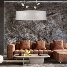 Lustră pe lanț NOEMI 2xE27/60W/230V argintiu