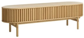 Comodă TV cu aspect de lemn de stejar 160x48 cm Carno – Unique Furniture