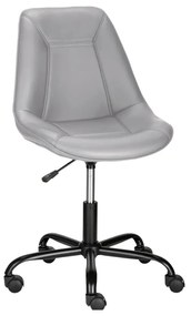 Scaun de birou gri din imitație de piele Kenny – Støraa