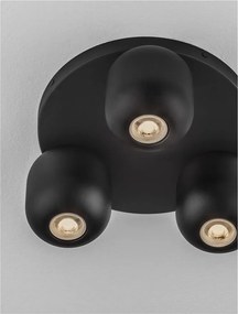 Plafoniera cu 3 spoturi metal negru MARLIN
