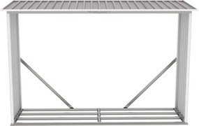 Adapost pentru lemne, sopron metalic, 242 x 75 x 160 cm.