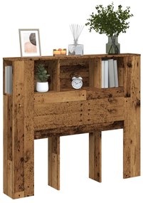 vidaXL Tăblie pat cu dulap, lemn vechi 120x19x104,5 cm lemn prelucrat