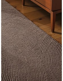 Covor tip traversă taupe țesut manual din lână 80x200 cm Eleni Taupe – Hanse Home