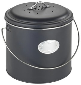 Coș de compost, 3 filtre de neutralizare a mirosurilor înlocuibile, 6 l, Nero, WENKO