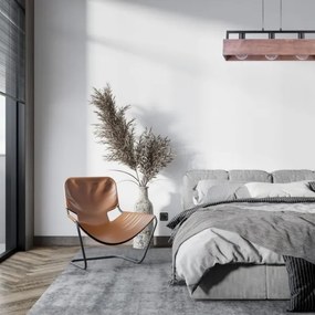 Lustră pe cablu DAKOTA 3xE27/60W/230V lemn/negru