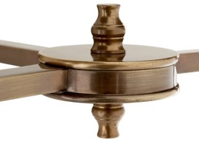 Aplica de perete moderna LUX dubla, finisaj brass cu abajur alb, Lexington Duble 108935 HZ