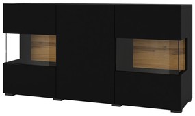 Zondo Vitrină Avernic Typ 25 (onyx negru + Stejar wotan). 1042065