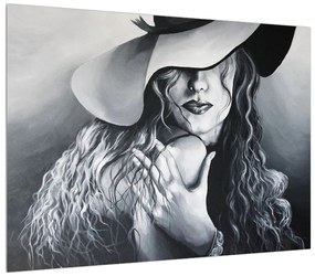 Tablou cu femeie în pălărie (70x50 cm), în 40 de alte dimensiuni noi