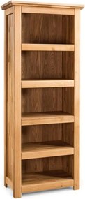 Bibliotecă lemn masiv înaltă Lucca, 81 × 207 × 48 cm