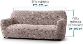 Gaico Huse bielastice BRILLANTE maro fotoliu triplu (l. 170 - 220 cm)