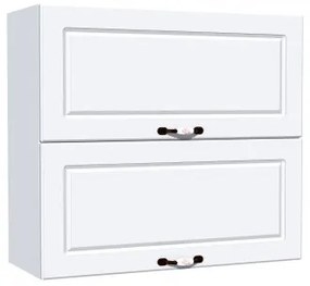 Corp superior 80 cu 2 usi orizontale Zebra MDF alb drept