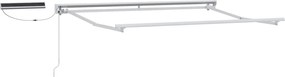 vidaXL Cadru copertină retractabil electric Alb 3 x 2,5 m Oțel