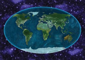 Fototapet - Privire spre planeta Pământ (152,5x104 cm), în 8 de alte dimensiuni noi