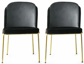 Set de scaune de sufragerie Dore Black, 2 buc.