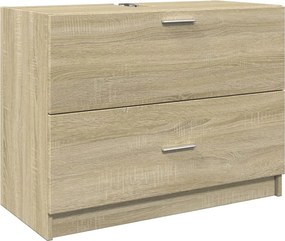 vidaXL Dulap de chiuvetă, stejar sonoma, 78x37x59 cm, lemn prelucrat