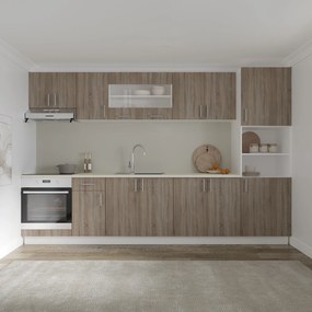 Corp Baza Karo, 2 Usi, Stejar Sonoma Inchis/Alb, 80 x 50 x 80 cm