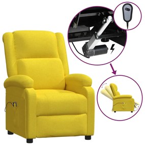 3124820 vidaXL Fotoliu de masaj electric, galben deschis, textil