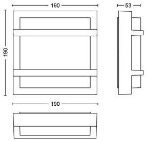 Aplică LED de exterior PETRONIA LED/12W IP44 Philips 17394/93/P3