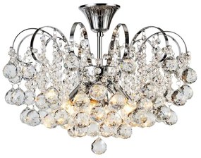 Lustră de cristal aplicată Brilagi CRYSTAL 6xE14/60W/230V crom lucios