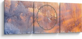 Tablou - Zori geroase (cu ceas) (90x30 cm)