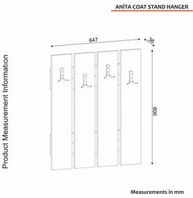 Cuier de perete Anita Walnut