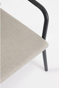 Scaun de grădină maro deschis din metal Edvige – Bizzotto