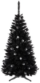 Brad de Crăciun cu decorațiuni negre 180 cm