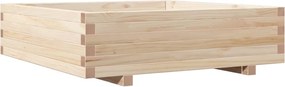 vidaXL Jardinieră de grădină, 90x90x26,5 cm, lemn masiv de pin