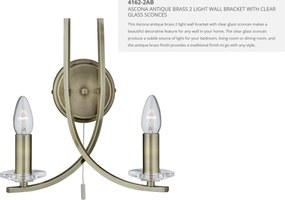 Aplica de perete moderna design alama Ascona 4162-2AB SRT