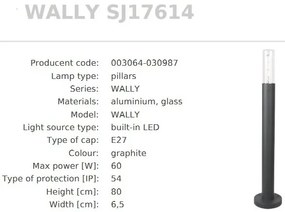Stalp Exterior, Inaltime 80cm, Protectie IP54, WALLY