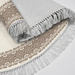 Set 2 Covorase de Baie 410602-O, Poliester, Crem / Bej