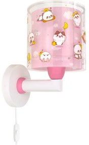 Dalber 41769S - Lampă de perete pentru copii KAWAII FRIENDS, 1xE27/15W/230V, roz