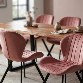 Scaun living din catifea BUC 248 roz