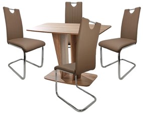 Set Masa Fixa Pal Nuc  Si  4 Scaune Bucatarie/Dining Hyllda Maro