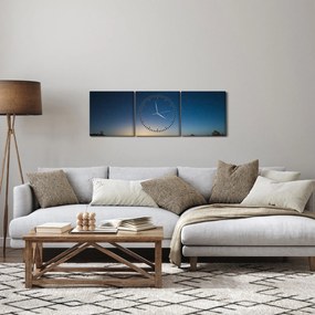 Tablou - Cer de noapte deasupra drumului (cu ceas) (90x30 cm)