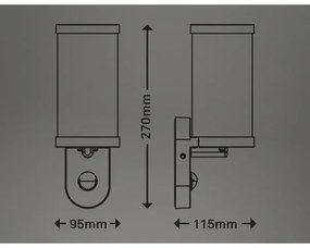 Aplică de exterior Briloner 3628-016 1xE27/12W/230V IP44 alb