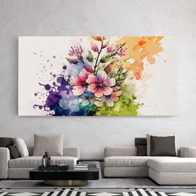 Tablou Canvas, 40x80cm, Dormitor si Living, Peisaje, Primavara, Color Mix Spring