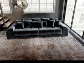 Canapea extensibilă dumonde cu 2 lăzi de depozitare si sezut confortabil din spuma high-density, Verona Euphoria Grafit 310x100 cm